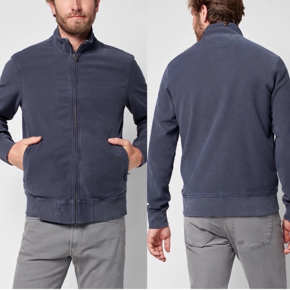 🆕Faherty Stretch Terry Tanker Jacket - Men's Lightweight Zip Shirt Jacket - Picture 6 of 8